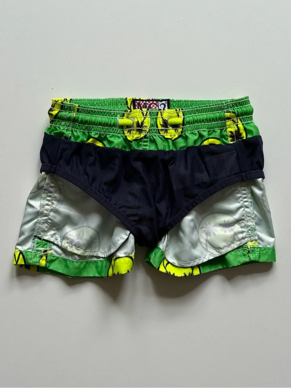 MC2 Saint Barth Boys Smiley Print Palm Swim Shorts - Size 2Y